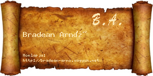 Bradean Arnó névjegykártya